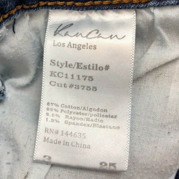 KanCan Women's Jeans Size 3/25 26x25 Measured Mid Rise Skinny Blue Denim - Picture 3 of 16